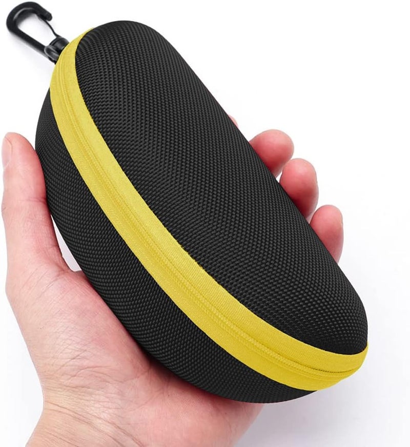 SteelFever 3pcs Zipper Hard Shell Sunglasses Case and Eyeglasses Case Portable Travel Glasses Case with Plastic Hook - Image 4